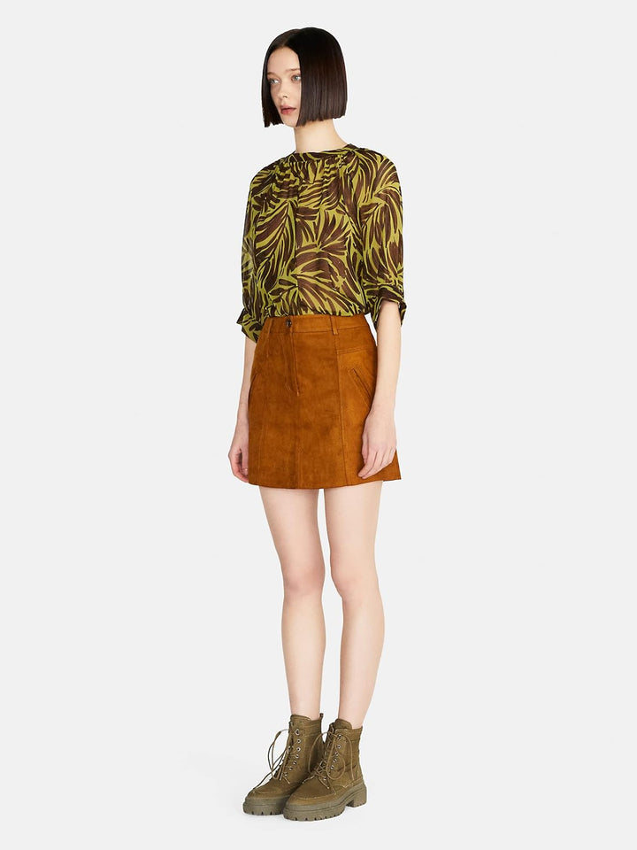 SISLEY Damen Skirt 42 Brown 30d, 42 Brown 30d