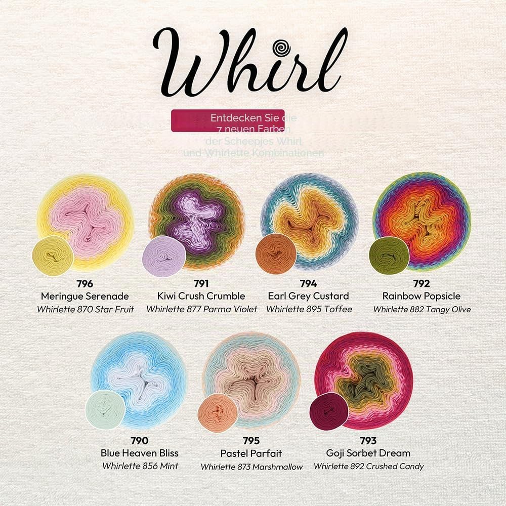 Scheepjes 1698-782 Whirl Wolle, Cotton, Rhubarb Bumble, 1000 m, Meter 782 Rhubarb Bumble 1000 m, 782