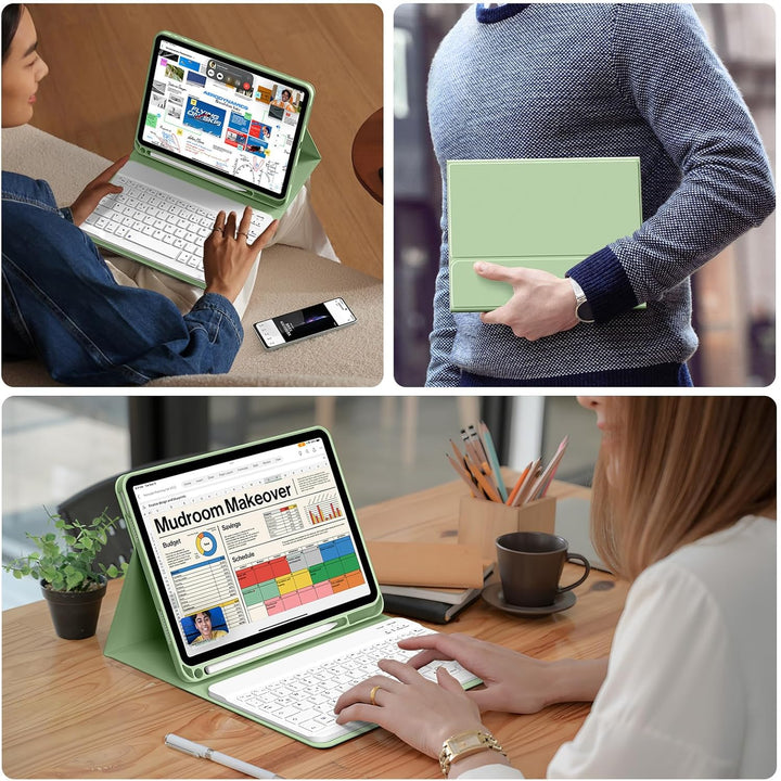 SZPSGC Hülle mit Tastatur für iPad A16 11. Generation/iPad 10. Generation (2025/2022, 11/10,9 Zoll),