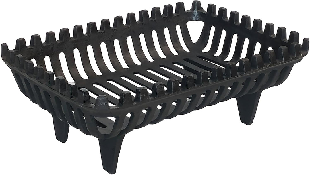 Relaxdays Kaminrost, Feuerbock für Kamin, HBT: 18 x 46 x 31 cm, massiv, schwer, Feuerrost mit Füssen