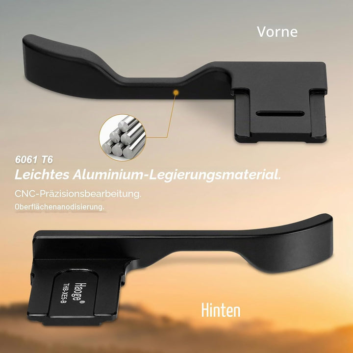 Haoge THB-XE5-B Daumen-Up-Griff für Fujifilm XE5 Kameragehäuse, digitales Zubehör, Metall, Blitzschu