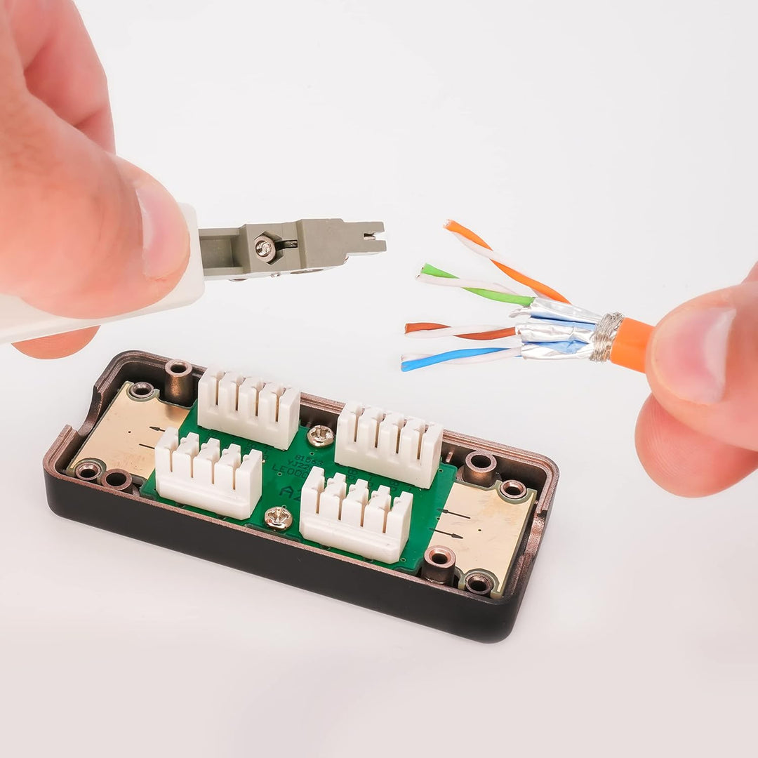 BIGtec CAT.7 LSA Verbinder 5 Stück Connection Box für Verlegekabel Netzwerkkabel Verbindungsmodul Ve