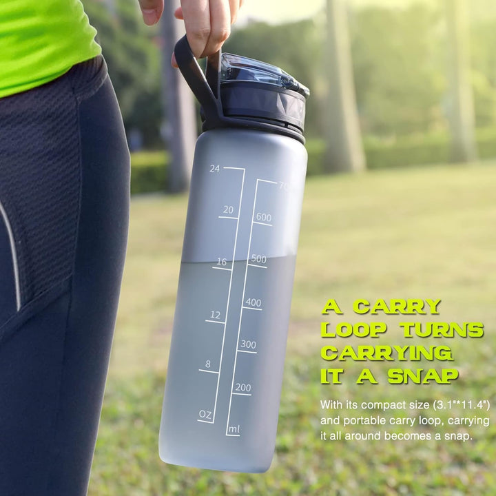 FULDENT Trinkflasche 750ML Sport Wasserflasche [Trinkflasche BPA Frei] Trinkflasche mit rutschfest G