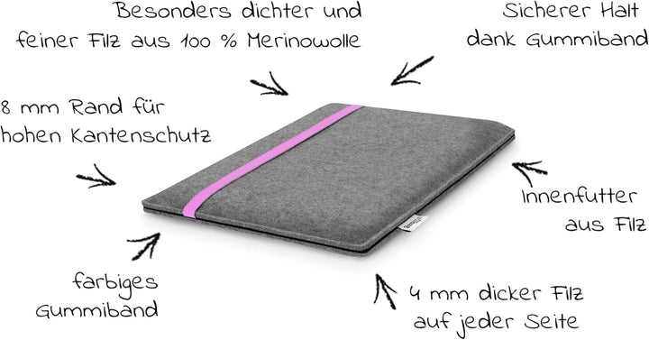 Stilbag massgeschneiderte Tablet-Hülle LEON | Tablettasche aus Filz | Tablet Schutzhülle | Tasche Ma