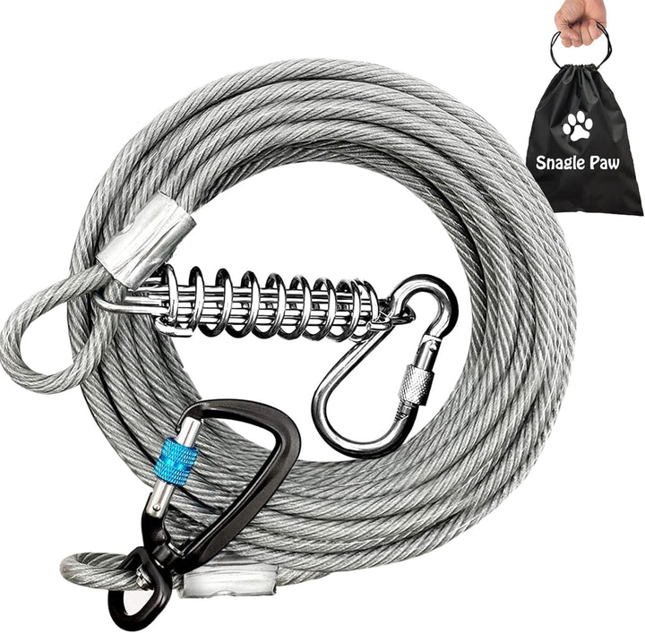 Hofleine für grosse Hunde,Tie Out Cables Leinen Hofleine für Hunde, Dog Leine mit Feder, langlebiger
