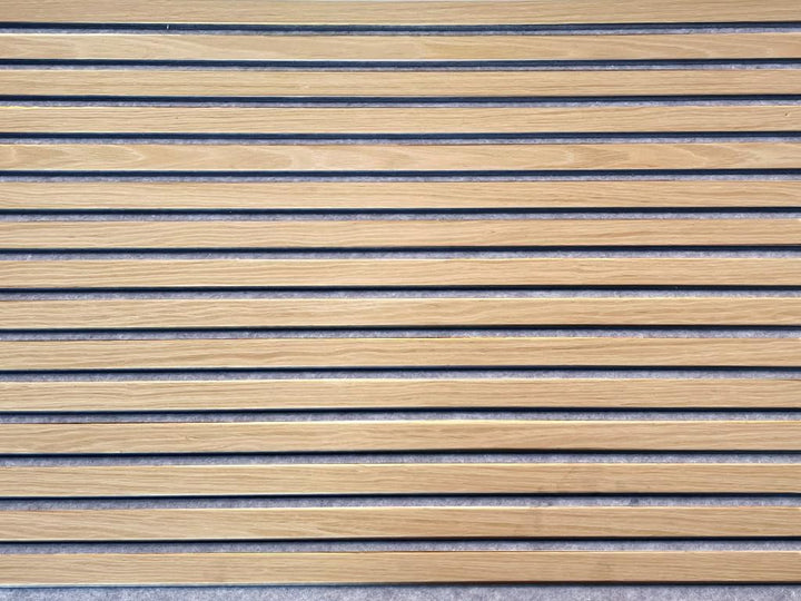 Akustikpaneele AURA Core Oiled Oak 240x60cm | Wandpaneele Holzoptik grau | MDF &amp; Filz Wandpanel | ac