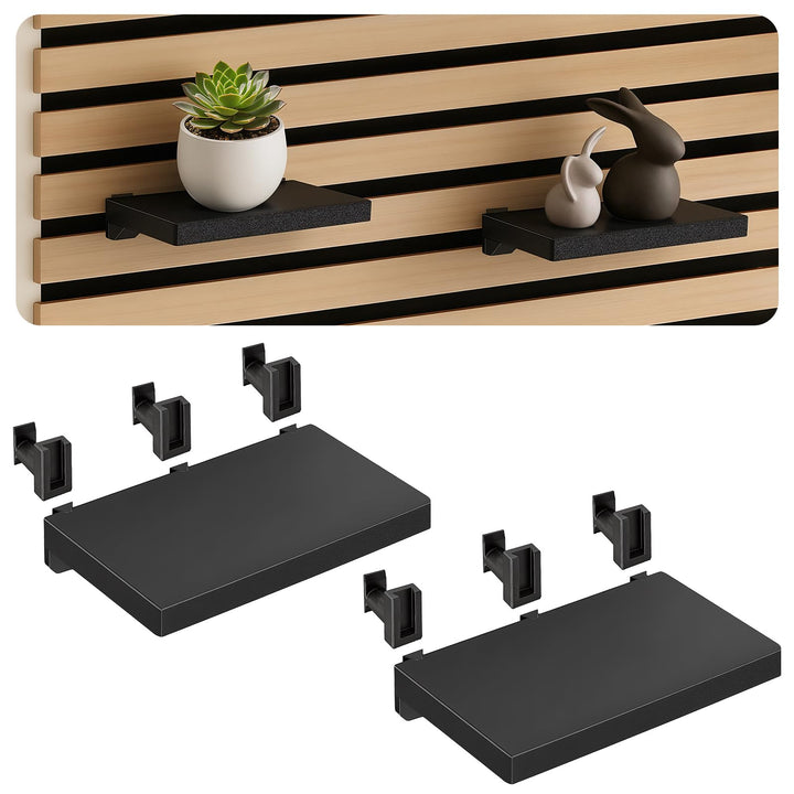 Meetory Regal für Akustikpaneele - 2 Stück Zubehör Akustikpaneele Ohne Bohren Wandorganizer Wandrega