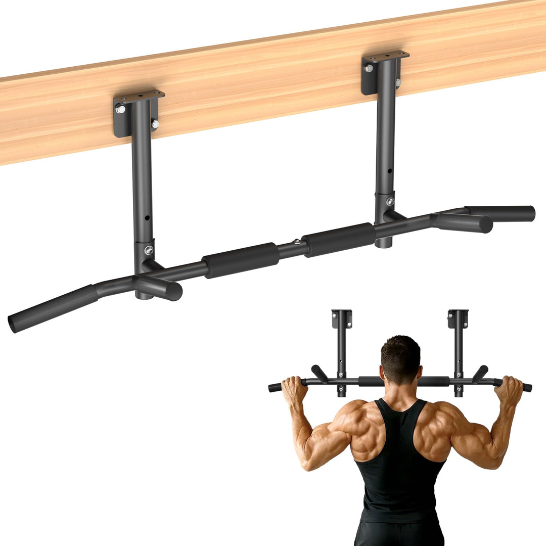 ONETWOFIT Klimmzugstange Wandmontage, Balkenmontage, Deckenmontage 3 in 1, Heavy Duty für Indoor Hom