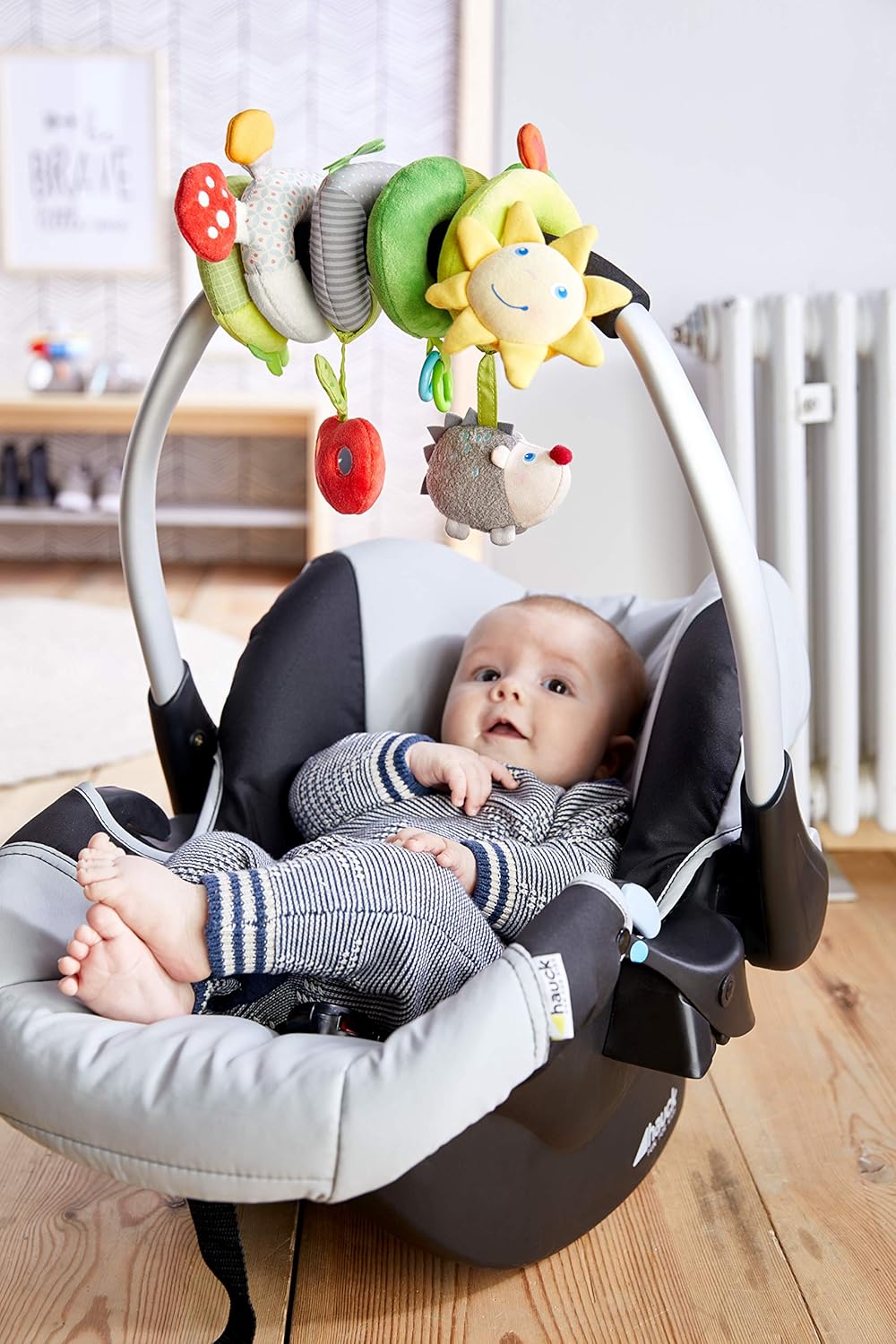 HABA 305131 - Mobile-Spirale Glück, Babyspielzeug für Babyschale, Gitterbett und Buggy, mit vielen S
