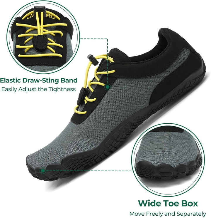 SAGUARO Herren Damen Barfussschuhe - Atmungsaktiv rutschfest Barfussschuhe - mit Breite Zehenbox und