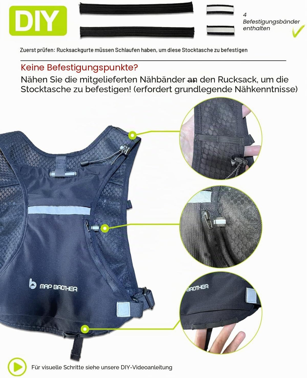Trekkingstöcke Tragetasche, Wasserdichte & Leichte Aufbewahrungstasche für Wanderstöcke, Tragbare Ta