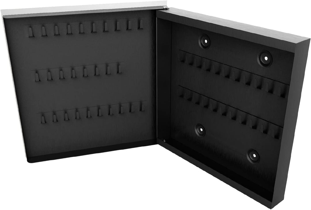 ALLboards Schlüsselkasten Schlüsselbox Dunkles Holz Glas Glasboard Magnettafel Memoboard - 30x30x4,7