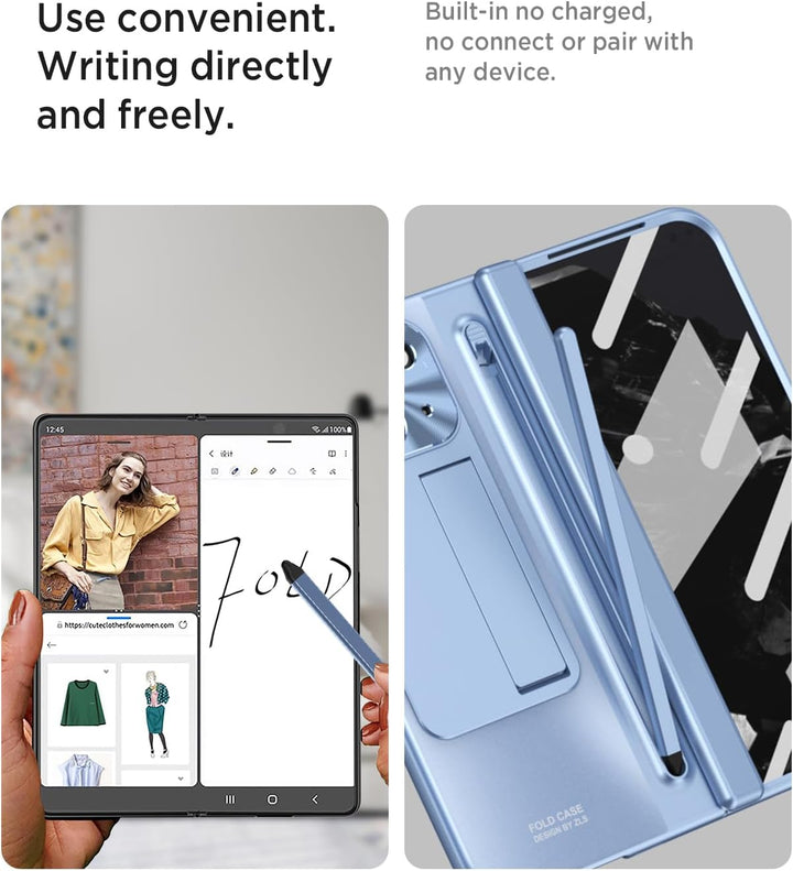 Miimall Kompatibel mit Google Pixel 10 Pro Fold Hülle mit Pen+Pen Slot, Ultra HD Displayschutzfolie