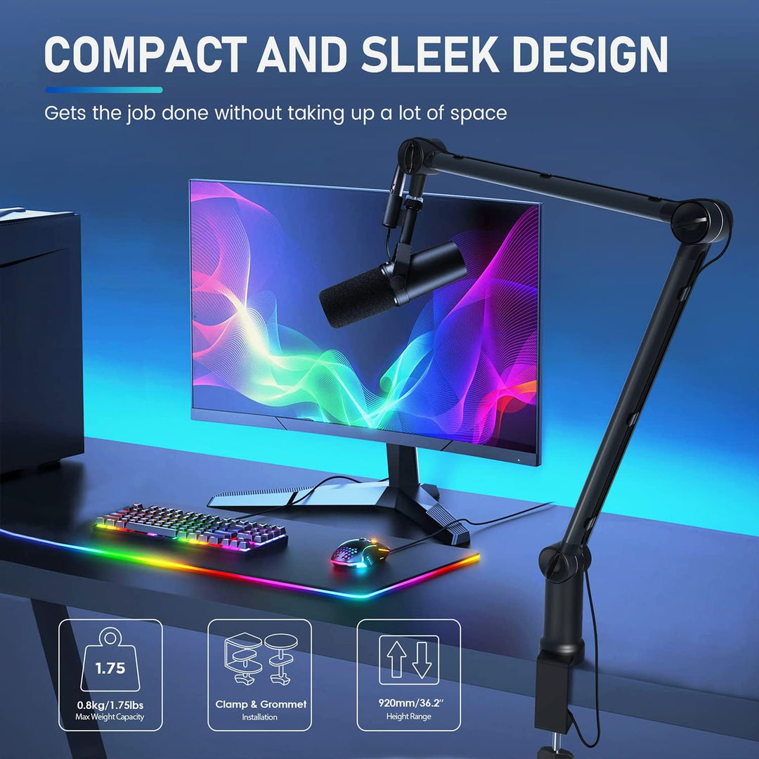 Mikrofonständer Boom Arm, THRONMAX S3 einstellbar 360 ° drehbar Mikrofonarm Schreibtisch, Tisch Stan