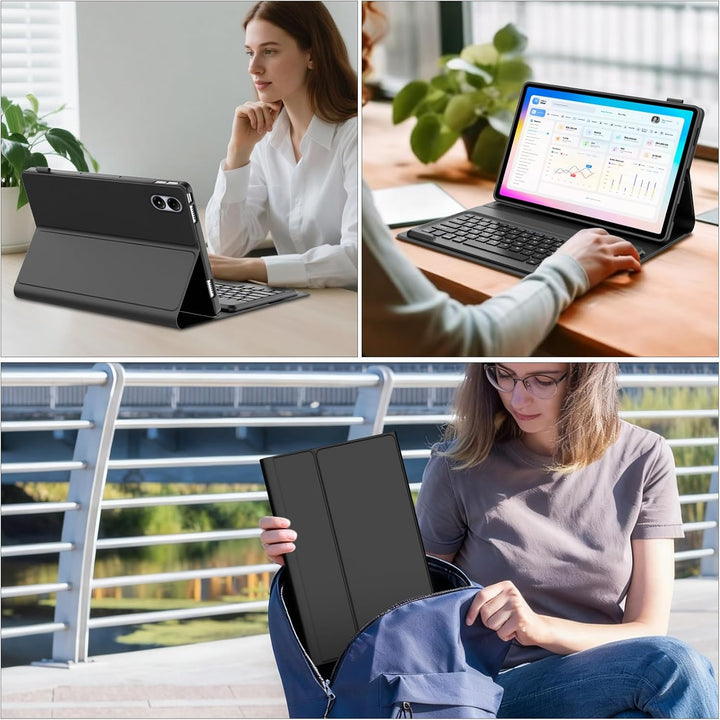 WINCHKING Hülle Mit Tastatur Für Xiaomi Redmi Pad 2 Pro 12.1 Zoll/Redmi Pad Pro 12.1” 2024, Hülle Ta