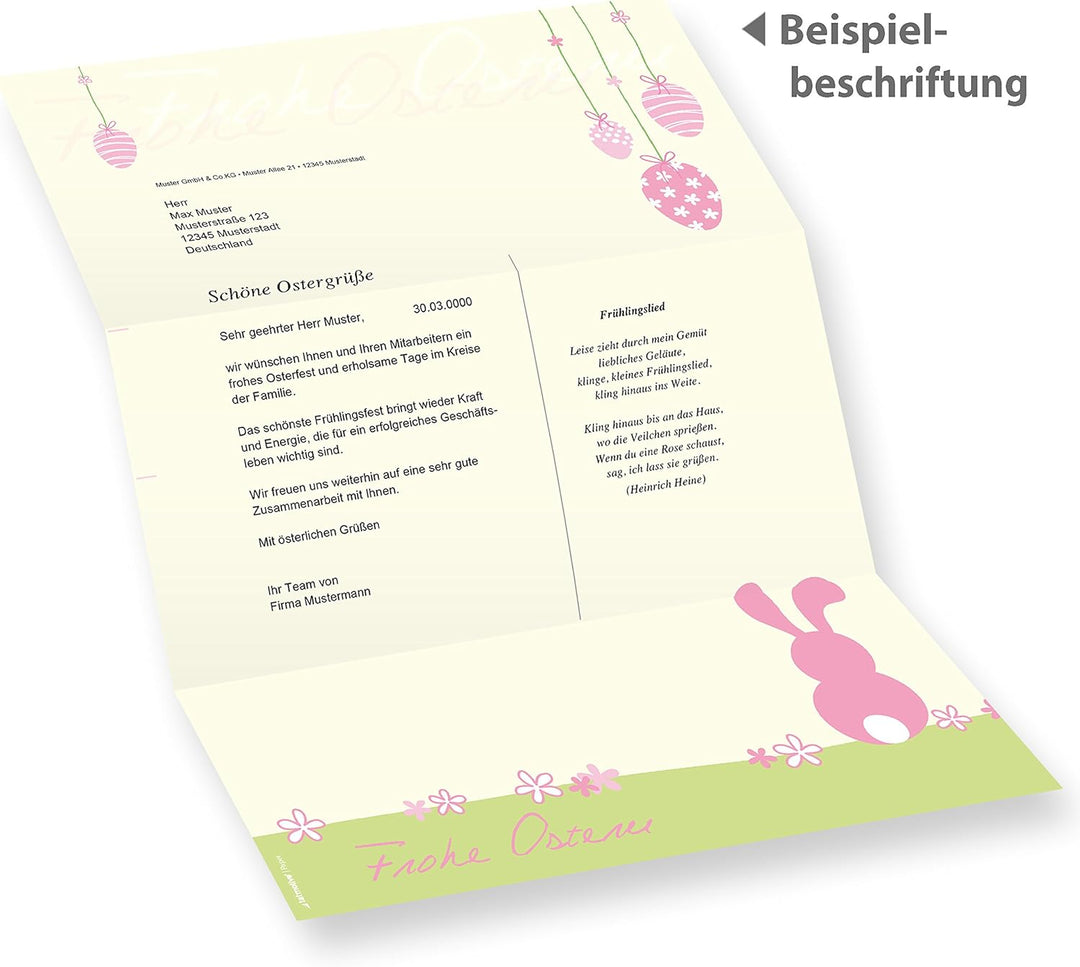 Briefpapier Ostern rosa (1.000 Stück) Motivpapier DIN A4, Osternpapier farbig 1000 Blatt, 1000 Blatt