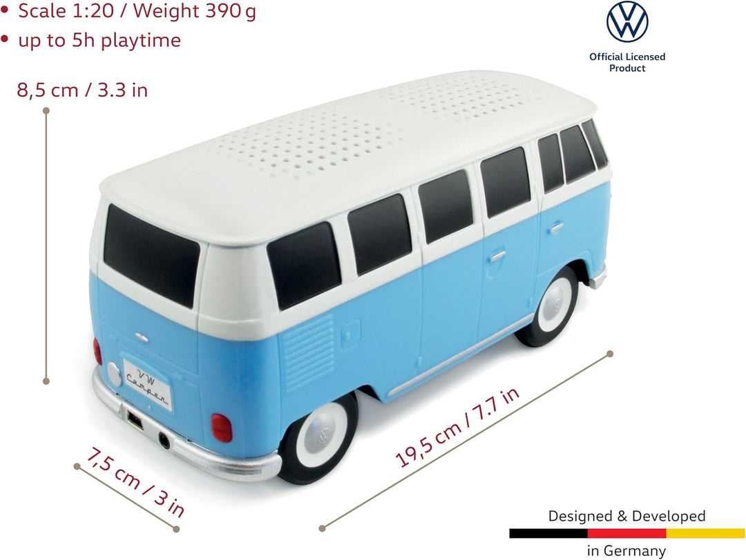 BRISA VW Collection - T1 Bulli Bus Bluetooth Lautsprecher Tragbar Mini-USB | Volkswagen 1:20 Modell