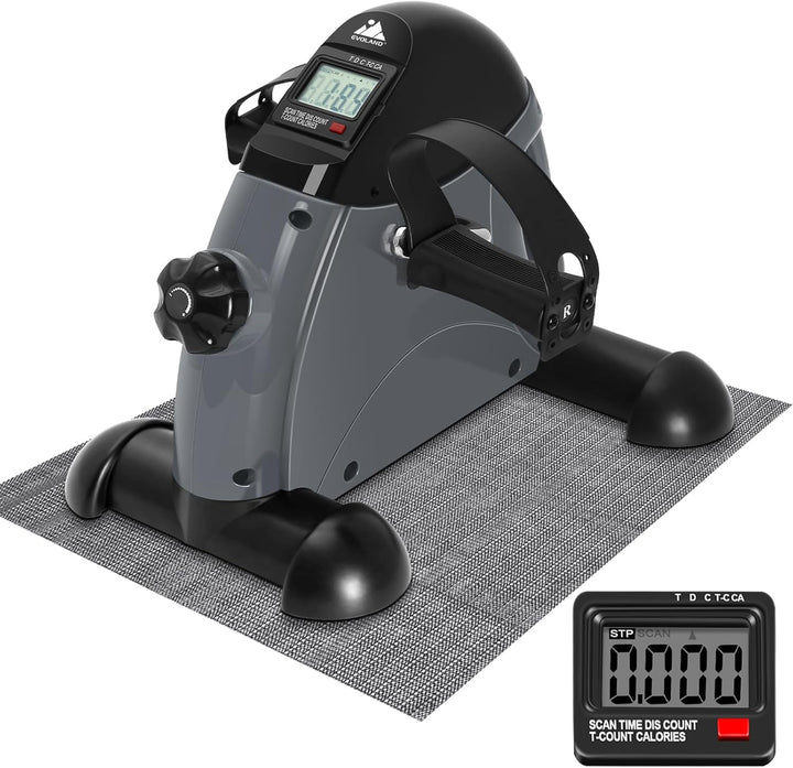 EVOLAND Heimtrainer Mini Fitnessbike Rehabilitations Pedaltrainer Arm und Beintrainer mit LCD Displa