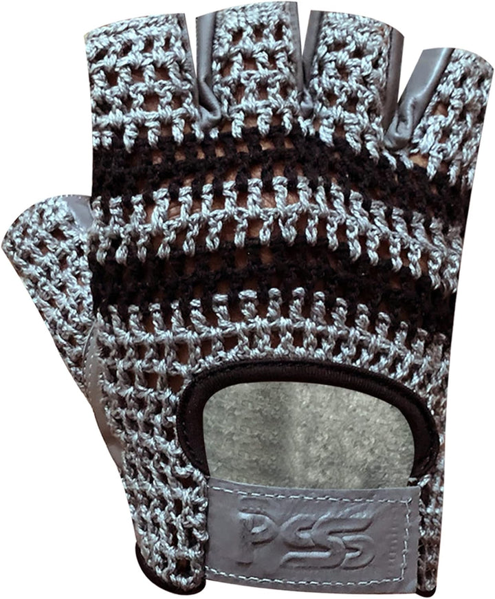 PSS Fingerlose Halbfinger Gepolstert Leder Netz Handschuhe Herren Manner Muskeltraining Bodybuilding
