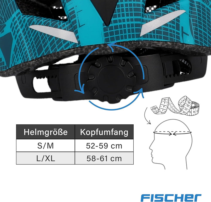 FISCHER Fahrradhelm, Radhelm, Cityhelm Urban Plus, mit integriertem LED-Rücklicht für Damen und Herr