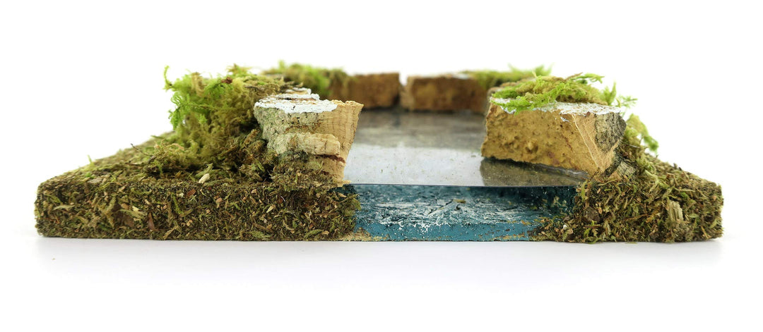 BERTONI Miniatur Lake Modell, Holz, Mehrfarbig, 16 x 14 x 3 cm