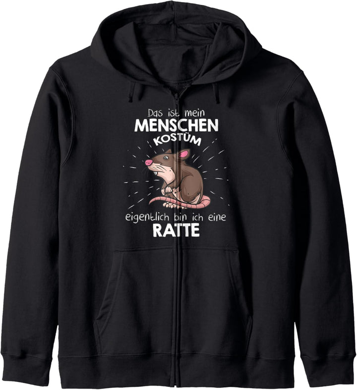 Mein Menschen Kostüm Bin ich eine Ratte, Halloween Outfit Kapuzenjacke