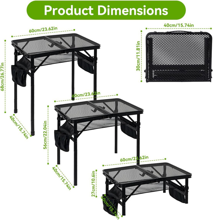 Campingtisch Klappbar Klapptisch Tragbarer Picknicktisch Leicht Beistelltisch Camping Folding Table