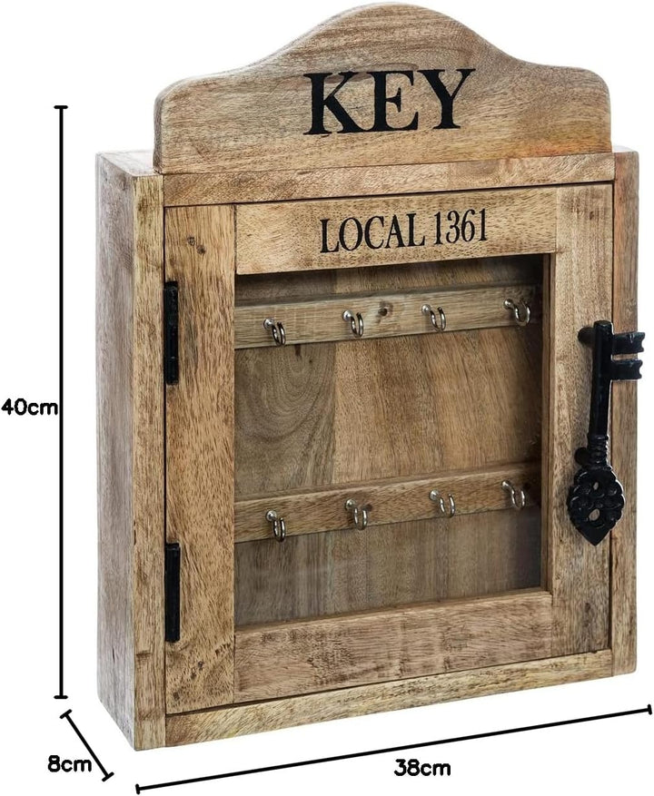 Schlüsselkasten Local - Mangoholz 30 × 40 cm - Kastanienbraun - Atmosphera créateur d'intérieur cm B