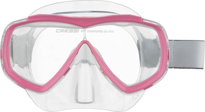 Cressi Estrella Jr - Maske zum Tauchen und Schnorcheln Transparent/Rosa Maske, Transparent/Rosa Mask