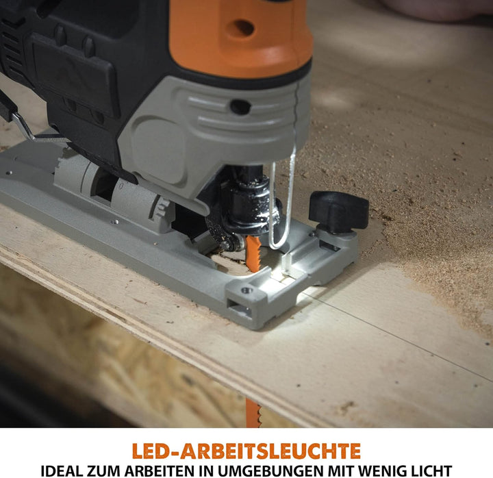Evolution Power Tools R90JGS-Li Akku-Stichsäge – 5 Mehrzweck-Sägeblätter im Lieferumfang enthalten K