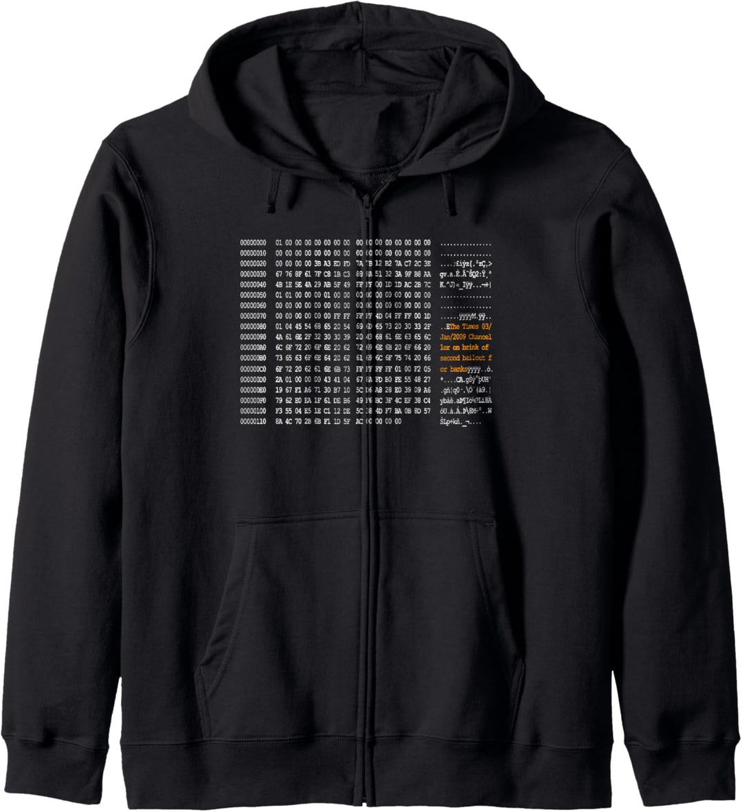 Bitcoin Genesis-Block Code Kapuzenjacke