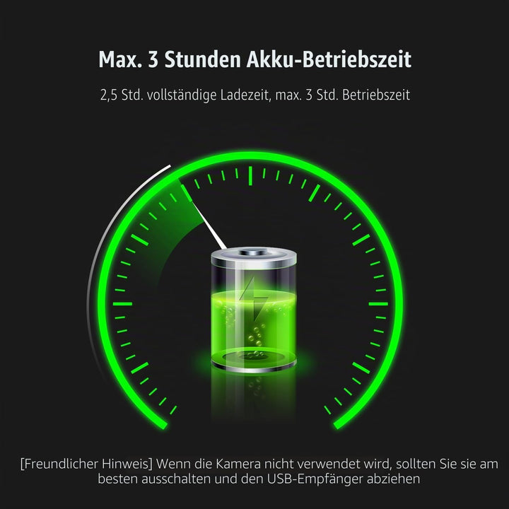 TOALLIN Kabellose Webcam für PC, 1080P Full HD Wireless Webcam, integriertes Mikrofon mit Geräuschun