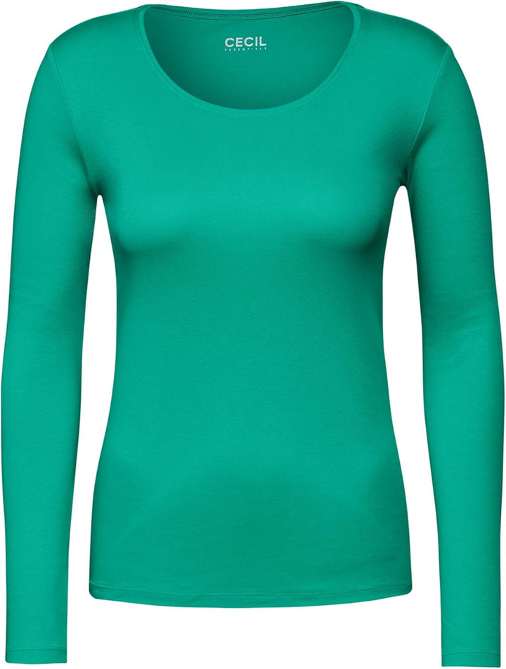 Cecil Damen Shirt mit Rundhals, XS Aventurine Green