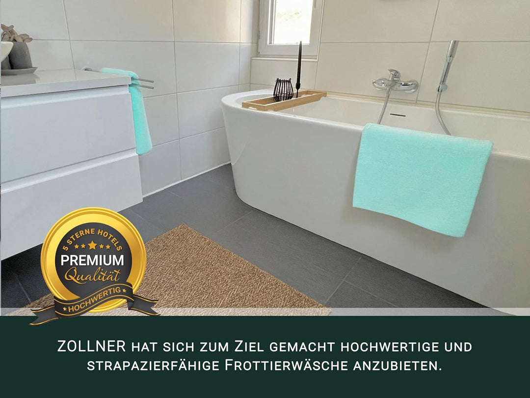 ZOLLNER 4 Handtücher 50x100 cm, 2 Duschtücher 70x140 cm, Baumwolle, grün 6tlg. Set Grün, 6tlg. Set G