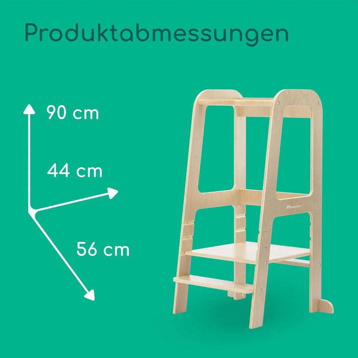 Bebeconfort Hoya, Montessori Lernturm Kinder, 1,5–6 Jahre (10–30 kg), 3-Stufig Höhenverstellbar, Sic