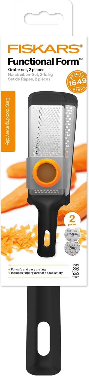 Fiskars Handreiben-Set, 2-teilig., Grob und Fein, Metall/Kunststoff, Functional Form, 1014413, Handr