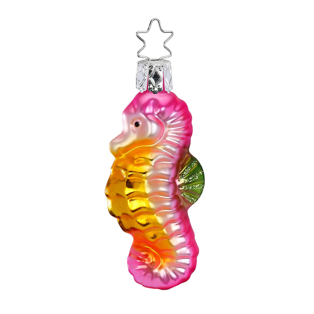 Inge Glas - Seepferdchen - Christbaumschmuck, Baumschmuck - Glas - 7,5 cm - 1 Stück, 7,5 cm