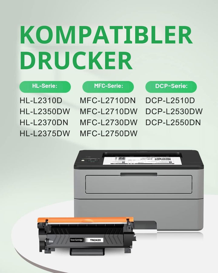 TN2420 TN-2420 Tonerkartusche kompatible für Toner Brother MFC L2710DW MFC-L2710DW HL-L2350DW MFC-L2