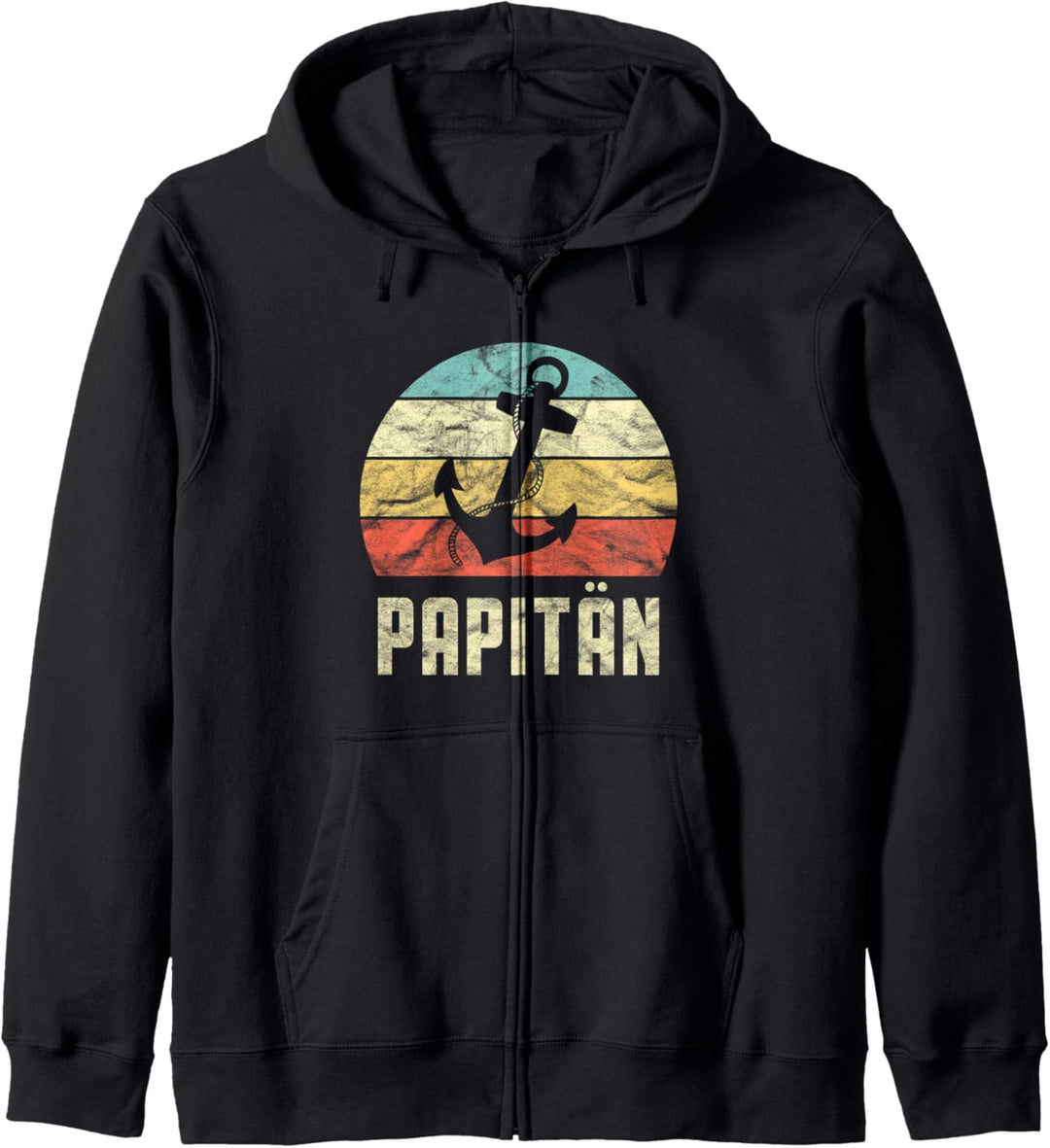 Retro Kapitän Anker Papitän Vater Super Papa Vatertag Kapuzenjacke