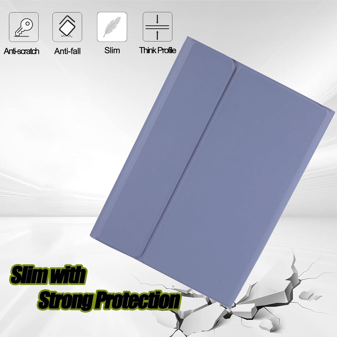 Tastatur mit Hülle für Lenovo Idea Tab Tablet 11", TPU Rückseite Hülle mit Magnetisch Abnehmbarer QW