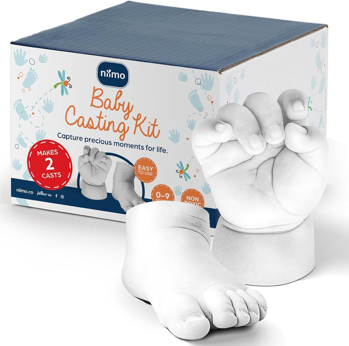 Niimo 3D Abdruck Baby Hand und Fuss - Hautsicheres Baby Gipsabdruck Set, Baby Abdruck Hand Fuss, Han