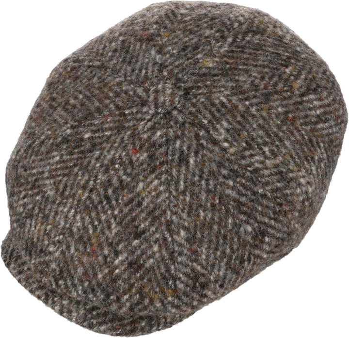 Stetson Hatteras Herringbone Flatcap - Schirmmütze - Klassischer Stil - Herrenmütze aus Schurwolle -