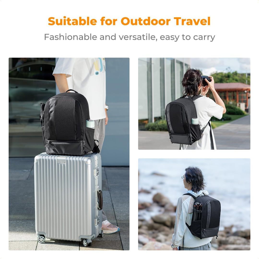 K&F CONCEPT 18L Kamerarucksack, Fotorucksack mit 15.6 Zoll Laptopfach, Grosse Kapazität Camera Backp