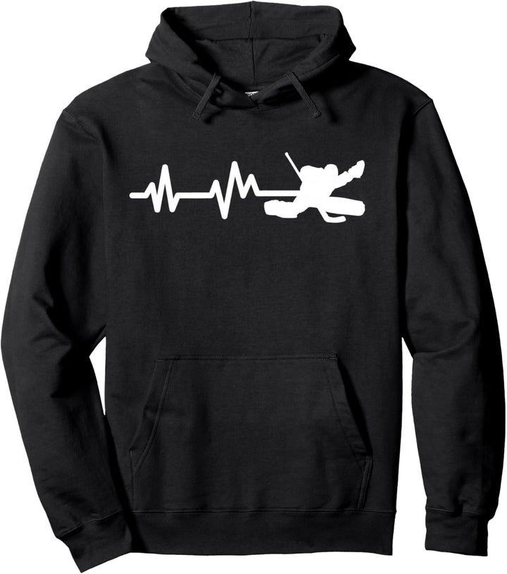 Lustiges Eishockey Goalie Herzschlag Hockey Torwart Pullover Hoodie
