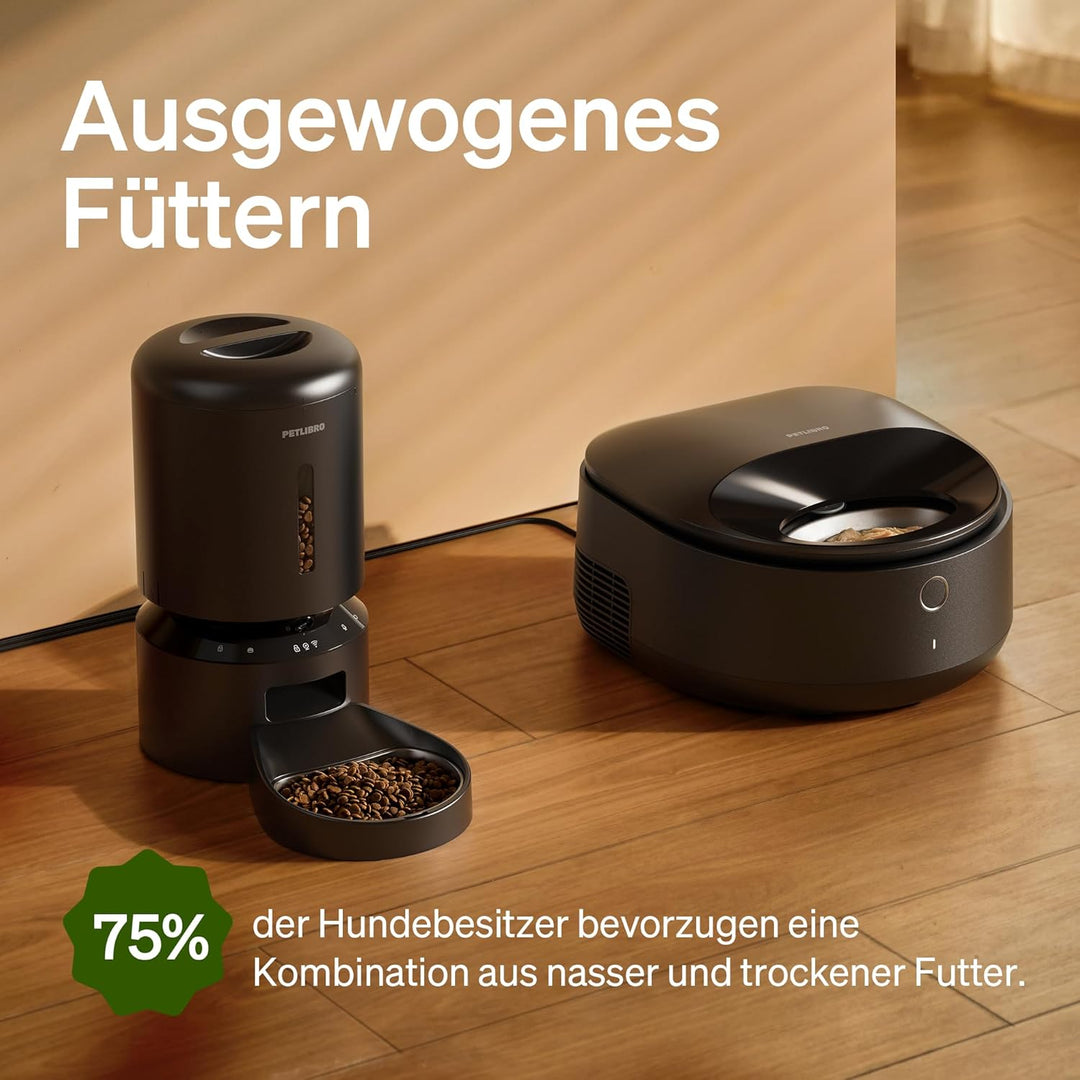 PETLIBRO Futterautomat Katze Nassfutter mit Spülmaschinengeeigneter Edelstahlnapf, Nassfutterautomat