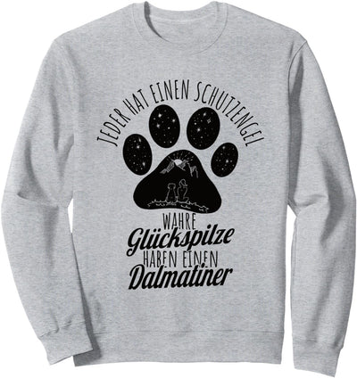Dalmatiner Schutzengel Hunde Spruch T-Shirt Damen Sweatshirt