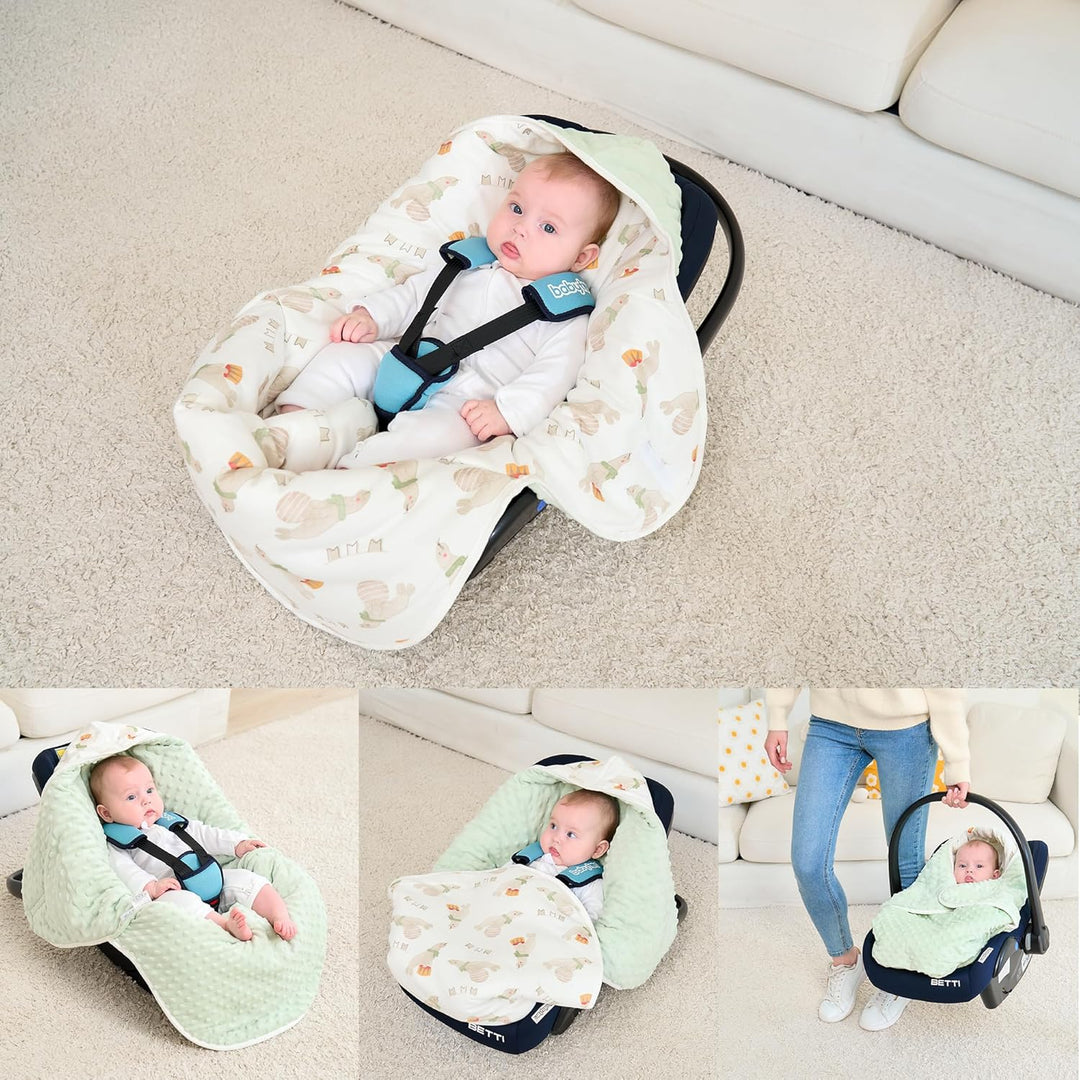 Einschlagdecke Babyschale für Winter Buggy Universal Fusssack Babydecke Baumwolle Baby Pucksack für