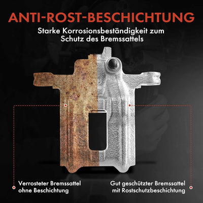 Frankberg 2x Bremssattel Bremszange Vorderachse Kompatibel mit A4 1995-2009 A6 1997-2011 Exeo 2008-2