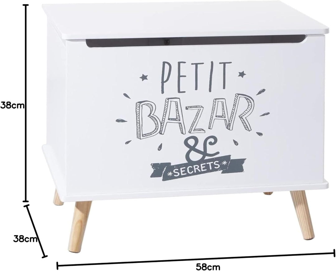 weisse Kindertruhe aus Holz - Weiss - Atmosphera créateur d'intérieur