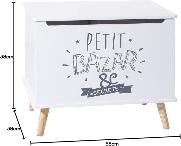 weisse Kindertruhe aus Holz - Weiss - Atmosphera créateur d'intérieur